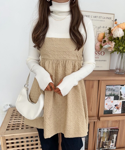 セール】ふくれジャガードペプラムキャミソール（キャミソール