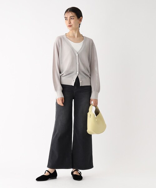 OPAQUE.CLIP（オペークドットクリップ）の「◆ストレッチバギーデニム/オーガニックコットン混【洗濯機洗い可】（デニムパンツ・レディース・ネイビー/ブルー/チャコールグレー・36/40/42/38）」の4枚目の写真