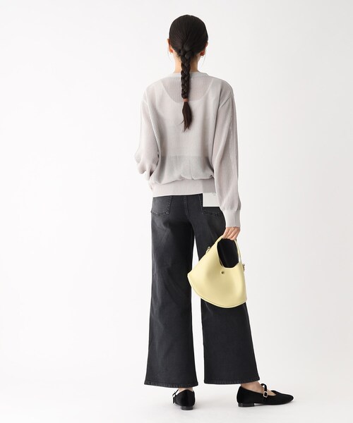 OPAQUE.CLIP（オペークドットクリップ）の「◆ストレッチバギーデニム/オーガニックコットン混【洗濯機洗い可】（デニムパンツ・レディース・ネイビー/ブルー/チャコールグレー・36/40/42/38）」の6枚目の写真