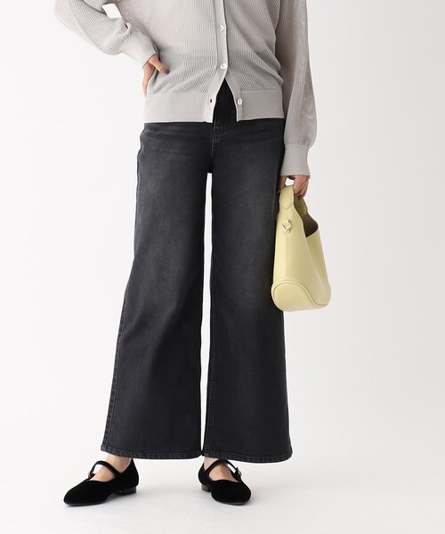 OPAQUE.CLIP（オペークドットクリップ）の「◆ストレッチバギーデニム/オーガニックコットン混【洗濯機洗い可】（デニムパンツ・レディース・ネイビー/ブルー/チャコールグレー・36/40/42/38）」の7枚目の写真