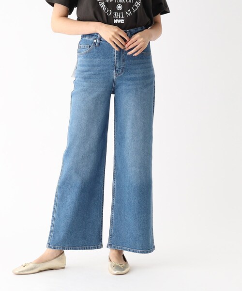 OPAQUE.CLIP（オペークドットクリップ）の「◆ストレッチバギーデニム/オーガニックコットン混【洗濯機洗い可】（デニムパンツ・レディース・ネイビー/ブルー/チャコールグレー・36/40/42/38）」の14枚目の写真