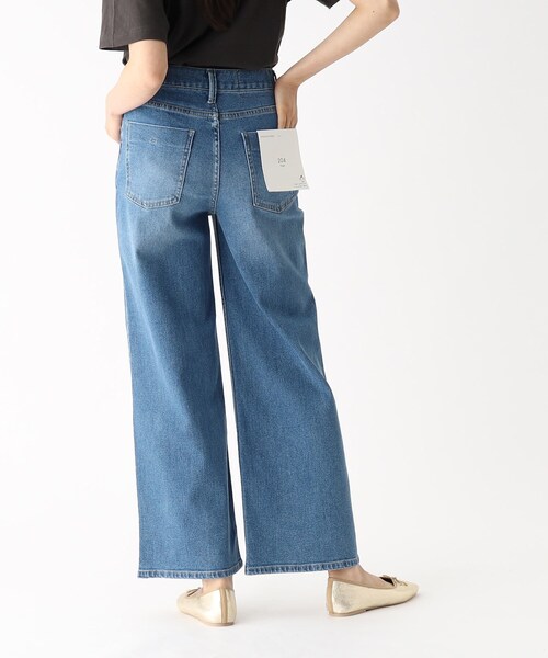 OPAQUE.CLIP（オペークドットクリップ）の「◆ストレッチバギーデニム/オーガニックコットン混【洗濯機洗い可】（デニムパンツ・レディース・ネイビー/ブルー/チャコールグレー・36/40/42/38）」の16枚目の写真