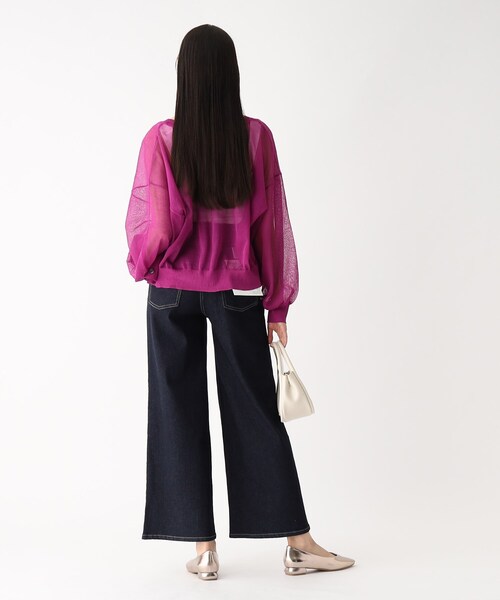 OPAQUE.CLIP（オペークドットクリップ）の「◆ストレッチバギーデニム/オーガニックコットン混【洗濯機洗い可】（デニムパンツ・レディース・ネイビー/ブルー/チャコールグレー・36/40/42/38）」の20枚目の写真