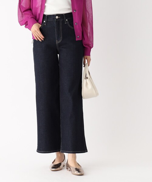 OPAQUE.CLIP（オペークドットクリップ）の「◆ストレッチバギーデニム/オーガニックコットン混【洗濯機洗い可】（デニムパンツ・レディース・ネイビー/ブルー/チャコールグレー・36/40/42/38）」の21枚目の写真