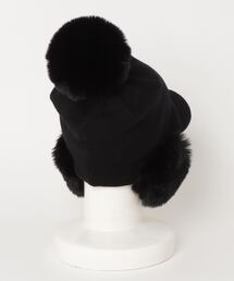 DESCENTE GOLFファインメリノポンポン付きニットキャップ DESCENTE GOLF（デサントゴルフ）の「【CRYSTAL】ファインメリノ