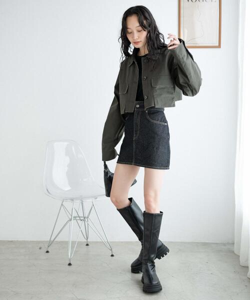 WEGO（ウィゴー）の「WEGO/ミリタリーショートシャツ（シャツ/ブラウス・レディース・カーキ/スミクロ・FREE）」の3枚目の写真