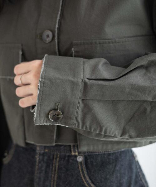 WEGO（ウィゴー）の「WEGO/ミリタリーショートシャツ（シャツ/ブラウス・レディース・カーキ/スミクロ・FREE）」の9枚目の写真