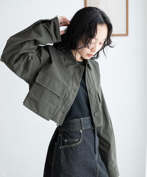 WEGO（ウィゴー）の「WEGO/ミリタリーショートシャツ（シャツ/ブラウス・レディース・カーキ/スミクロ・FREE）」の13枚目の写真