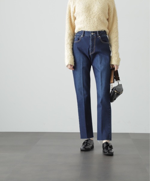 FREE'S MART（フリーズマート）の「◆[低身長サイズ/Sシリーズ]ストレートカットオフデニム（デニムパンツ・レディース・ブルー系その他/ライトインディゴブルー/ブラック系その他・SMALL/MEDIUM/X-SMALL）」の5枚目の写真