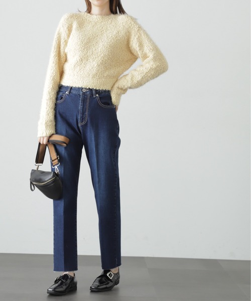 FREE'S MART（フリーズマート）の「◆[低身長サイズ/Sシリーズ]ストレートカットオフデニム（デニムパンツ・レディース・ブルー系その他/ライトインディゴブルー/ブラック系その他・SMALL/MEDIUM/X-SMALL）」の6枚目の写真