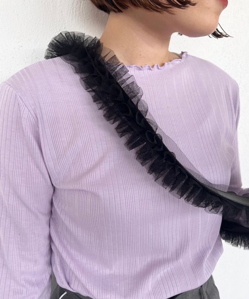 Me%(ミィパーセント)の「チュールモバイルストラップ 977893(スマホグッズ・レディース・ブラック/ベージュ/グレー・FREE)」の8枚目の写真