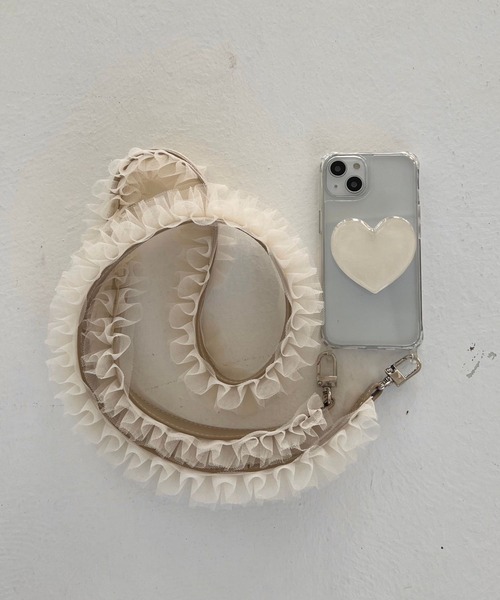 Me%(ミィパーセント)の「チュールモバイルストラップ 977893(スマホグッズ・レディース・ブラック/ベージュ/グレー・FREE)」の19枚目の写真