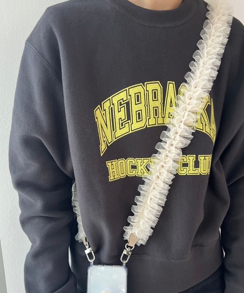 Me%(ミィパーセント)の「チュールモバイルストラップ 977893(スマホグッズ・レディース・ブラック/ベージュ/グレー・FREE)」の22枚目の写真