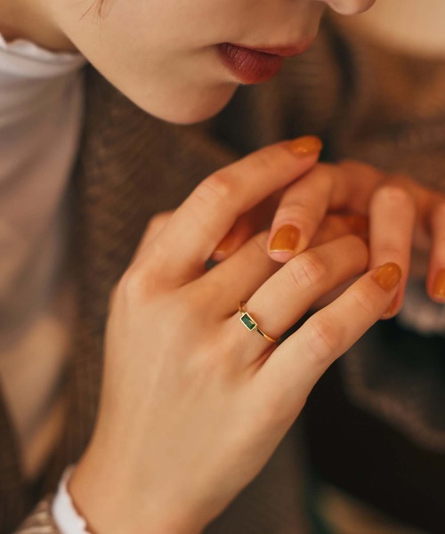 Edit Sheen（エディットシーン）の「カラフルストーンシンプルリング（リング・レディース・レッド/グリーン/ブラウン・FREE）」の2枚目の写真