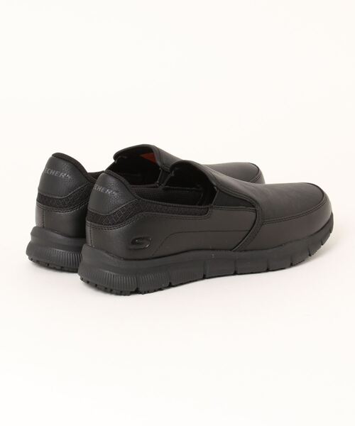 SKECHERS(スケッチャーズ)の「【SKECHERS】スケッチャーズ Work Relaxed Fit:Nampa - Groton SR(ワークリラックスドフィット:スケッチャーズ ナンパ - グロトンSR)77157 スリッポンシューズ(スニーカー・メンズ・ブラック・25.0cm/28.0cm/25.5cm/27.0cm/26.5cm/27.5cm/26.0cm)」の2枚目の写真