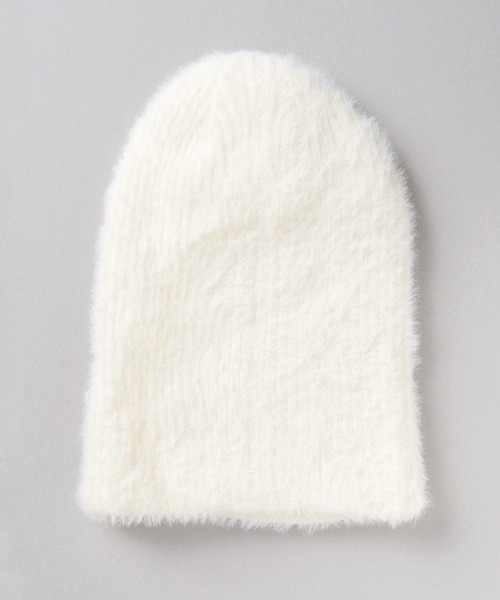 セール】ミルキーカラー シャギーニット帽（ニットキャップ/ビーニー