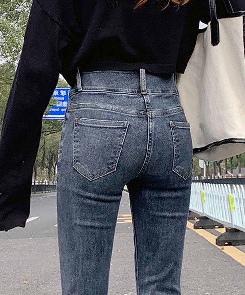 NANEA(ナネア)の「ハイウエストストレッチデニムスキニーパンツ(デニムパンツ・レディース・チャコールグレー/ネイビー/ブラック/サックスブルー・X-LARGE/MEDIUM/LARGE/SMALL)」の13枚目の写真