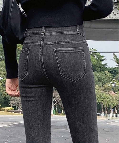 NANEA(ナネア)の「ハイウエストストレッチデニムスキニーパンツ(デニムパンツ・レディース・チャコールグレー/ネイビー/ブラック/サックスブルー・X-LARGE/MEDIUM/LARGE/SMALL)」の11枚目の写真