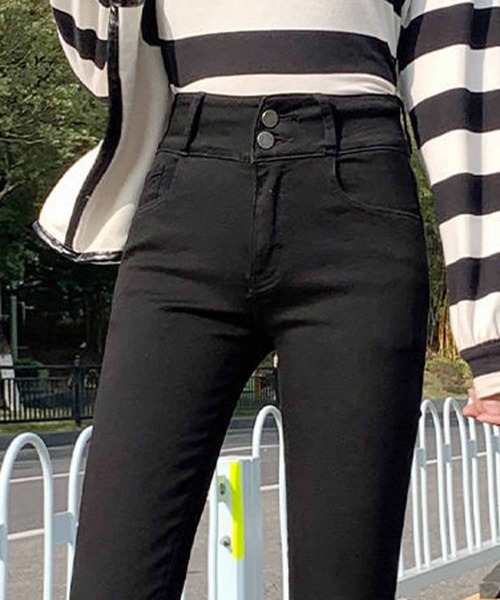 NANEA(ナネア)の「ハイウエストストレッチデニムスキニーパンツ(デニムパンツ・レディース・チャコールグレー/ネイビー/ブラック/サックスブルー・X-LARGE/MEDIUM/LARGE/SMALL)」の5枚目の写真