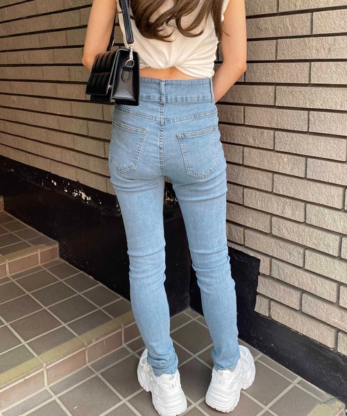 NANEA(ナネア)の「ハイウエストストレッチデニムスキニーパンツ(デニムパンツ・レディース・チャコールグレー/ネイビー/ブラック/サックスブルー・X-LARGE/MEDIUM/LARGE/SMALL)」の21枚目の写真