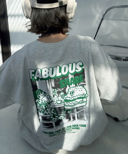 AS KNOW AS plus(アズノゥアズプラス)の「☆ジャンクフード 発泡プリント ビッグプルオーバー【UNISEX ITEM】(スウェット・レディース・オフホワイト/ブルー/ブラック/オートミール/ホワイト系/レッド系/アイボリー系/ブラック系/レッド/ブラック系4/アイボリー系4/ホワイト系4/レッド系4/グリーン/ピンク/ブルー系4/ピンク系5/アイボリー系5/ブラック系5/ホワイト系5・FREE)」の13枚目の写真