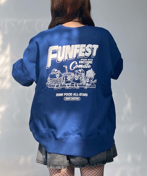 AS KNOW AS plus(アズノゥアズプラス)の「☆ジャンクフード 発泡プリント ビッグプルオーバー【UNISEX ITEM】(スウェット・レディース・オフホワイト/ブルー/ブラック/オートミール/ホワイト系/レッド系/アイボリー系/ブラック系/レッド/ブラック系4/アイボリー系4/ホワイト系4/レッド系4/グリーン/ピンク/ブルー系4/ピンク系5/アイボリー系5/ブラック系5/ホワイト系5・FREE)」の15枚目の写真