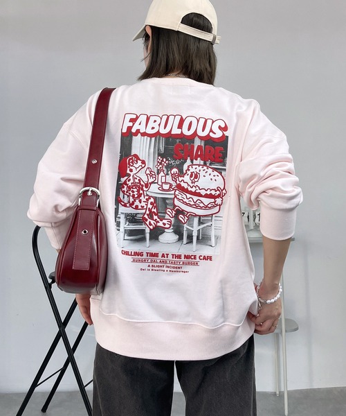 AS KNOW AS plus(アズノゥアズプラス)の「☆ジャンクフード 発泡プリント ビッグプルオーバー【UNISEX ITEM】(スウェット・レディース・オフホワイト/ブルー/ブラック/オートミール/ホワイト系/レッド系/アイボリー系/ブラック系/レッド/ブラック系4/アイボリー系4/ホワイト系4/レッド系4/グリーン/ピンク/ブルー系4/ピンク系5/アイボリー系5/ブラック系5/ホワイト系5・FREE)」の17枚目の写真