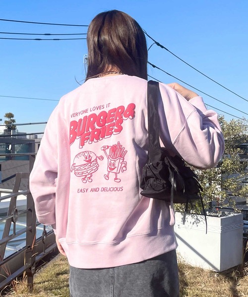 AS KNOW AS plus(アズノゥアズプラス)の「☆ジャンクフード 発泡プリント ビッグプルオーバー【UNISEX ITEM】(スウェット・レディース・オフホワイト/ブルー/ブラック/オートミール/ホワイト系/レッド系/アイボリー系/ブラック系/レッド/ブラック系4/アイボリー系4/ホワイト系4/レッド系4/グリーン/ピンク/ブルー系4/ピンク系5/アイボリー系5/ブラック系5/ホワイト系5・FREE)」の16枚目の写真