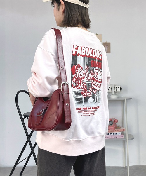 AS KNOW AS plus(アズノゥアズプラス)の「☆ジャンクフード 発泡プリント ビッグプルオーバー【UNISEX ITEM】(スウェット・レディース・オフホワイト/ブルー/ブラック/オートミール/ホワイト系/レッド系/アイボリー系/ブラック系/レッド/ブラック系4/アイボリー系4/ホワイト系4/レッド系4/グリーン/ピンク/ブルー系4/ピンク系5/アイボリー系5/ブラック系5/ホワイト系5・FREE)」の22枚目の写真