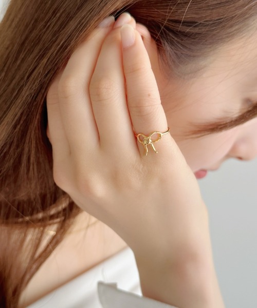 セール】ワイヤーリボンデザインピンキーリング（リング）｜iso（イソ