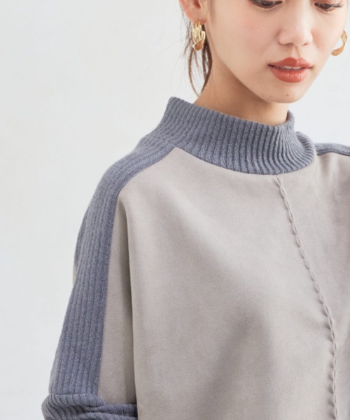 Chez toi（シェトワ）の「スエード×リブ切替プルオーバー（その他トップス・レディース・オレンジ/ブラック/アイボリー/モカ・FREE）」の17枚目の写真