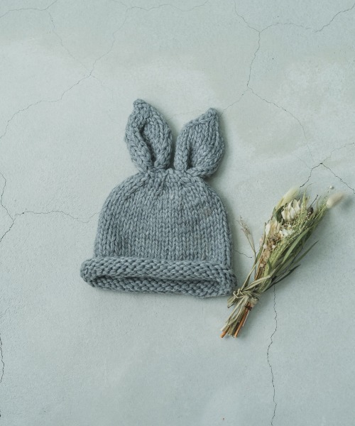 riziere（リジェール）の「ラビットニットキャップ（ニットキャップ/ビーニー・キッズ・グレー/アイボリー/ブラック/カーキ・FREE）」の18枚目の写真