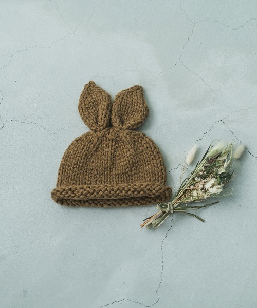 riziere（リジェール）の「ラビットニットキャップ（ニットキャップ/ビーニー・キッズ・グレー/アイボリー/ブラック/カーキ・FREE）」の16枚目の写真