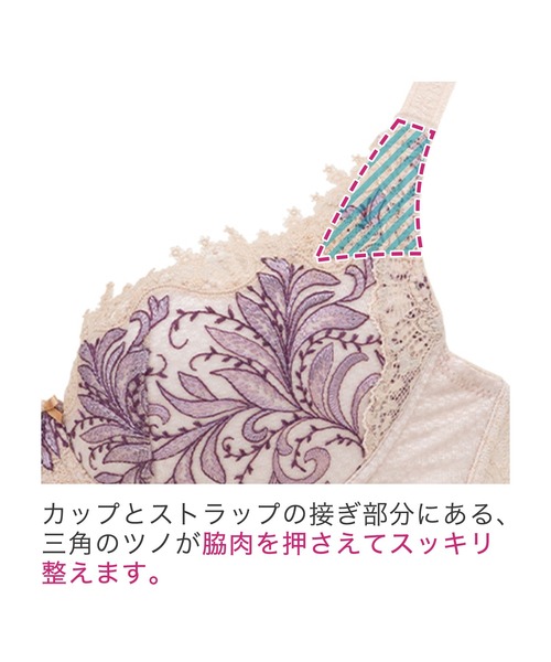 BRADELIS NEWYORK(ブラデリスニューヨーク)の「ヴィオラステップ3ブラ23A1 ブラデリス 育乳補整 補正下着(ブラジャー・レディース・ブラック/アイボリー/オリーブ・C65/C70/C75/D65/D70/D75/E65/E70/E75/F65/F70/F75/G65/G70/G75)」の10枚目の写真