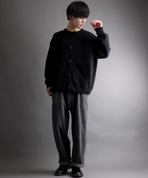 SITRY（シトリー）の「mohair like knit cardigan/モヘア ライク ニット カーディガン/カーデ（カーディガン/ボレロ・メンズ・ブラック/ネイビー/カーキ/ブルー・M/L）」の21枚目の写真