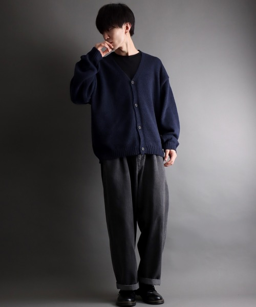 SITRY（シトリー）の「mohair like knit cardigan/モヘア ライク ニット カーディガン/カーデ（カーディガン/ボレロ・メンズ・ブラック/ネイビー/カーキ/ブルー・M/L）」の11枚目の写真