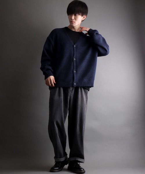 SITRY（シトリー）の「mohair like knit cardigan/モヘア ライク ニット カーディガン/カーデ（カーディガン/ボレロ・メンズ・ブラック/ネイビー/カーキ/ブルー・M/L）」の10枚目の写真