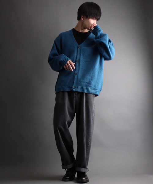 SITRY（シトリー）の「mohair like knit cardigan/モヘア ライク ニット カーディガン/カーデ（カーディガン/ボレロ・メンズ・ブラック/ネイビー/カーキ/ブルー・M/L）」の15枚目の写真