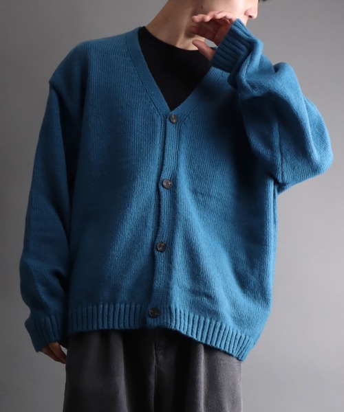 SITRY（シトリー）の「mohair like knit cardigan/モヘア ライク ニット カーディガン/カーデ（カーディガン/ボレロ・メンズ・ブラック/ネイビー/カーキ/ブルー・M/L）」の20枚目の写真