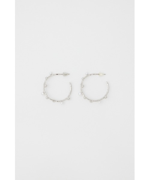 MOUSSY(マウジー)の「GRAINS HOOP イヤリング(ピアス(両耳用)・レディース・シルバー/ゴールド・FREE)」の1枚目の写真