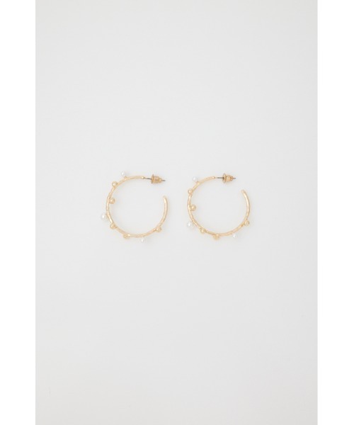 MOUSSY(マウジー)の「GRAINS HOOP イヤリング(ピアス(両耳用)・レディース・シルバー/ゴールド・FREE)」の4枚目の写真