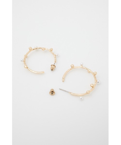 MOUSSY(マウジー)の「GRAINS HOOP イヤリング(ピアス(両耳用)・レディース・シルバー/ゴールド・FREE)」の6枚目の写真