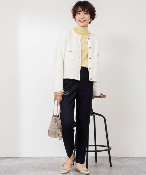 NOLLEY’S(ノーリーズ)の「サキソニーストレッチパンツ(その他パンツ・レディース・オフホワイト/ライトグレー/ネイビー・38/36/34)」の18枚目の写真