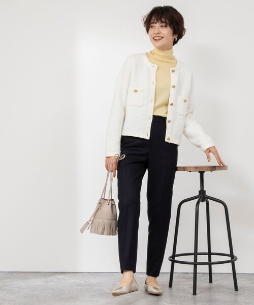 NOLLEY’S(ノーリーズ)の「サキソニーストレッチパンツ(その他パンツ・レディース・オフホワイト/ライトグレー/ネイビー・38/36/34)」の17枚目の写真