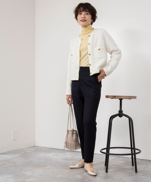 NOLLEY’S(ノーリーズ)の「サキソニーストレッチパンツ(その他パンツ・レディース・オフホワイト/ライトグレー/ネイビー・38/36/34)」の15枚目の写真