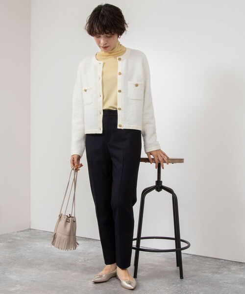 NOLLEY’S(ノーリーズ)の「サキソニーストレッチパンツ(その他パンツ・レディース・オフホワイト/ライトグレー/ネイビー・38/36/34)」の13枚目の写真