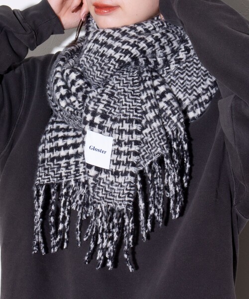GLOSTER（グロスター）の「【GLOSTER/グロスター】ループヤーンボリュームフリンジマフラー（マフラー・メンズ・ベージュ系その他/ブラック系その他/ホワイト系その他2/ブルー系その他7/グリーン系その他・FREE）」の19枚目の写真