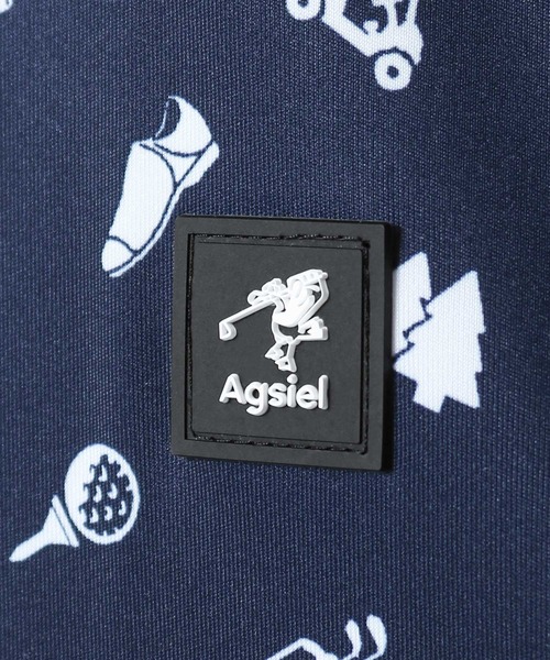 Agsiel（アグシエル）の「【Agsiel】 総柄プリント長袖ポロシャツ（ポロシャツ・メンズ・ネイビー/ブラック/ホワイト・X-LARGE/LARGE/MEDIUM）」の6枚目の写真