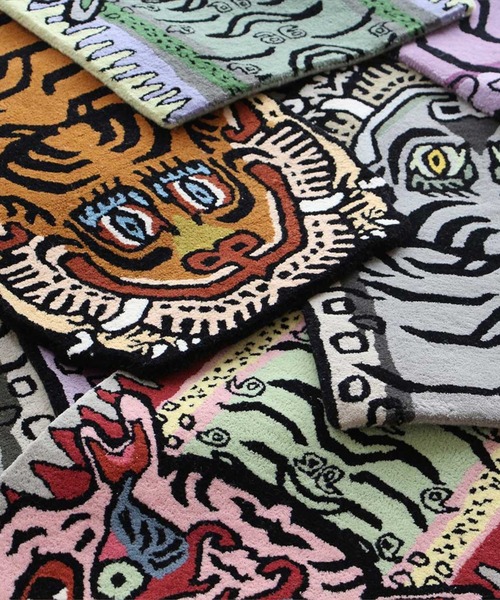 チベタンラグ Tibetan Tiger Rug DTTR-01 チベタンタイガーラグ SS ミニマット
