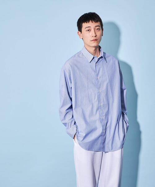 CITEN（シテン）の「＜CITEN＞ストライプ オーバー シャツ（シャツ/ブラウス・メンズ・ライトブルー・M/L）」の9枚目の写真